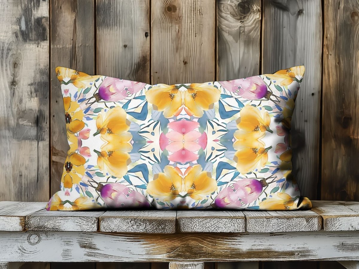 Aztec Floral Bow | Throw Pillow - Throw Pillow - Piccolo Fiore Prints
