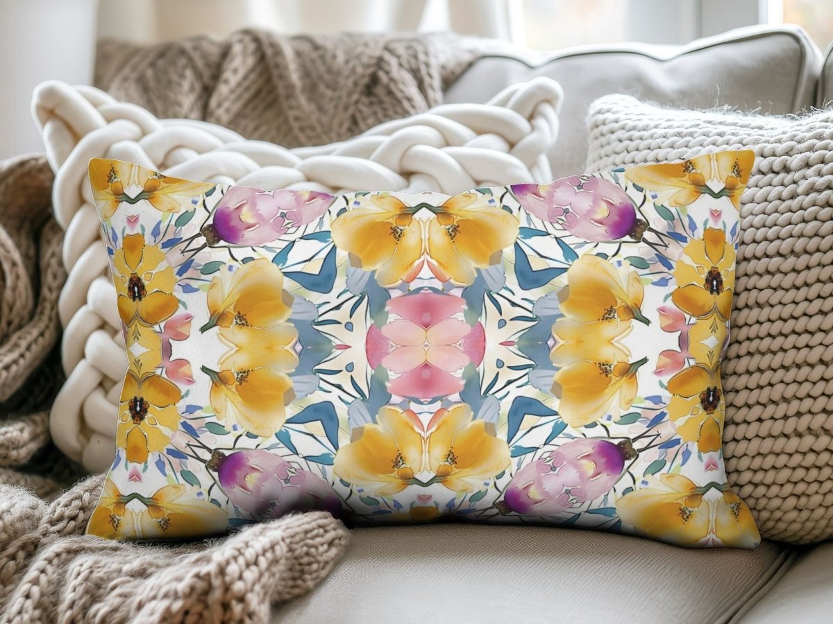 Aztec Floral Bow | Throw Pillow - Throw Pillow - Piccolo Fiore Prints