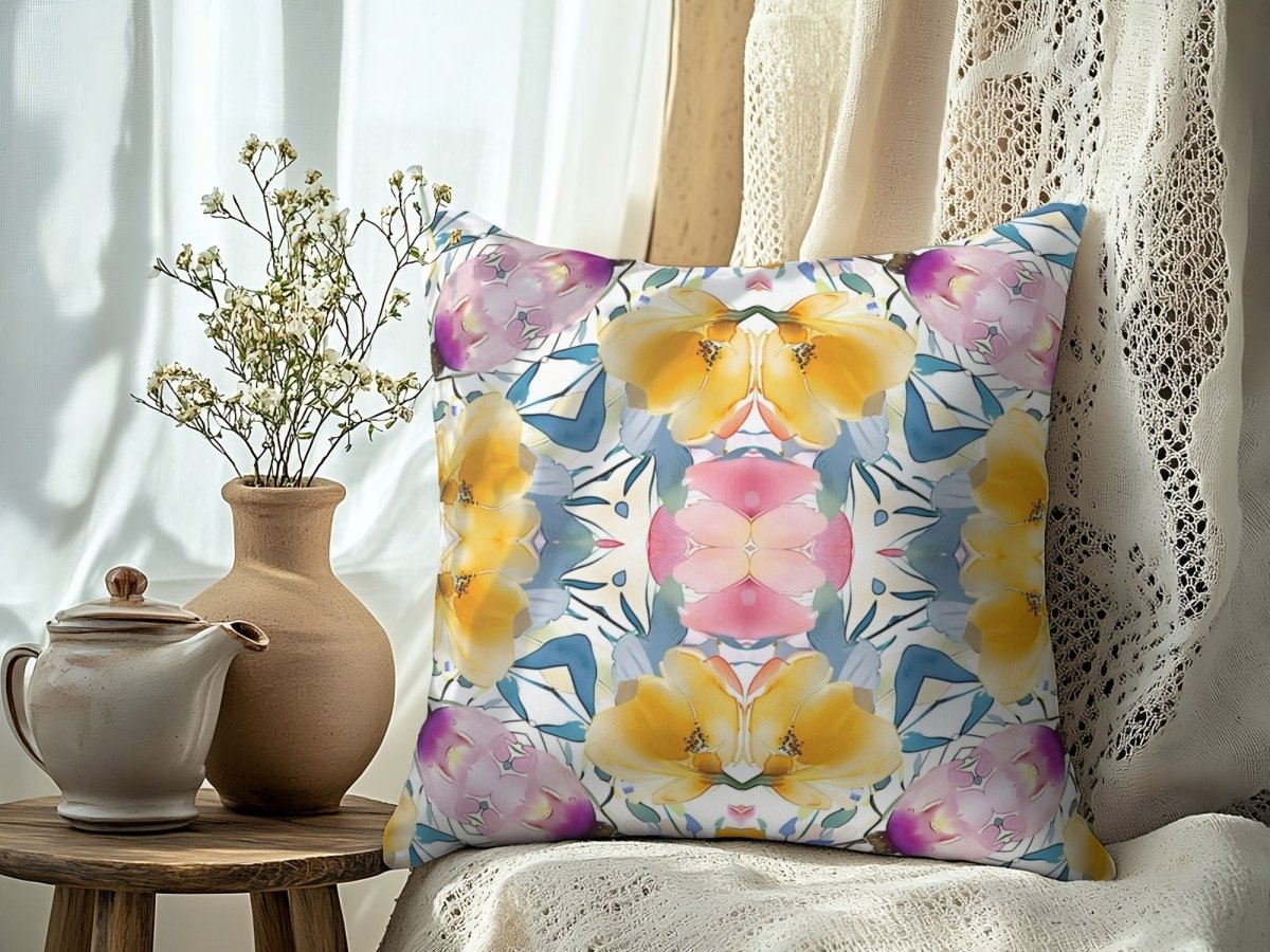 Aztec Floral Bow | Throw Pillow - Throw Pillow - Piccolo Fiore Prints