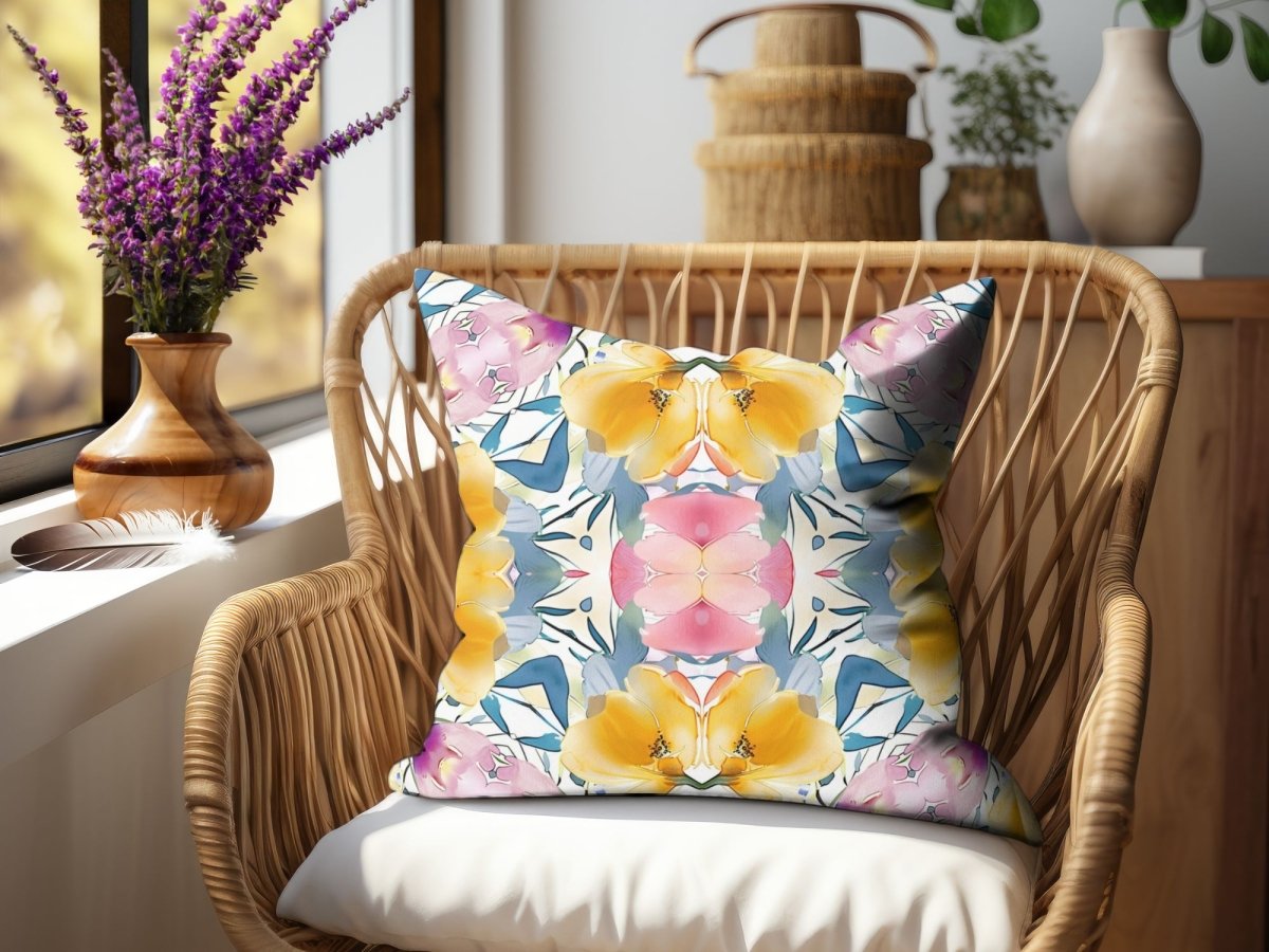 Aztec Floral Bow | Throw Pillow - Throw Pillow - Piccolo Fiore Prints