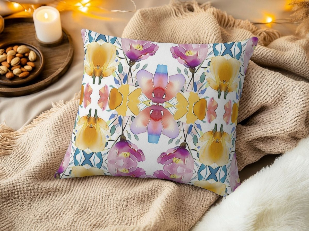 Aztec Floral Bow | Throw Pillow - Throw Pillow - Piccolo Fiore Prints