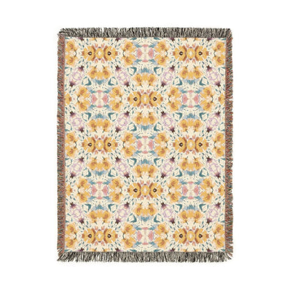 Aztec Floral Bow | Woven Blanket - Woven Blanket - Piccolo Fiore Prints