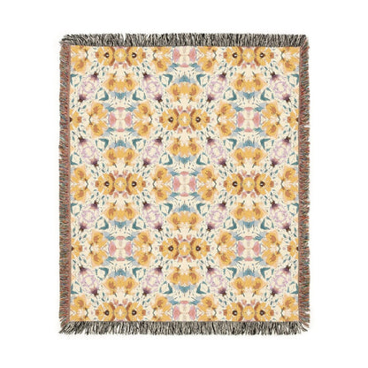 Aztec Floral Bow | Woven Blanket - Woven Blanket - Piccolo Fiore Prints