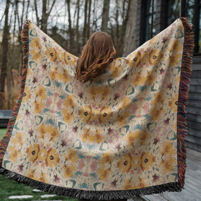 Aztec Floral Bow | Woven Blanket - Woven Blanket - Piccolo Fiore Prints