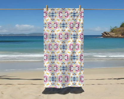Aztec Floral Bows | Beach Towel - Beach Towel - Piccolo Fiore Prints