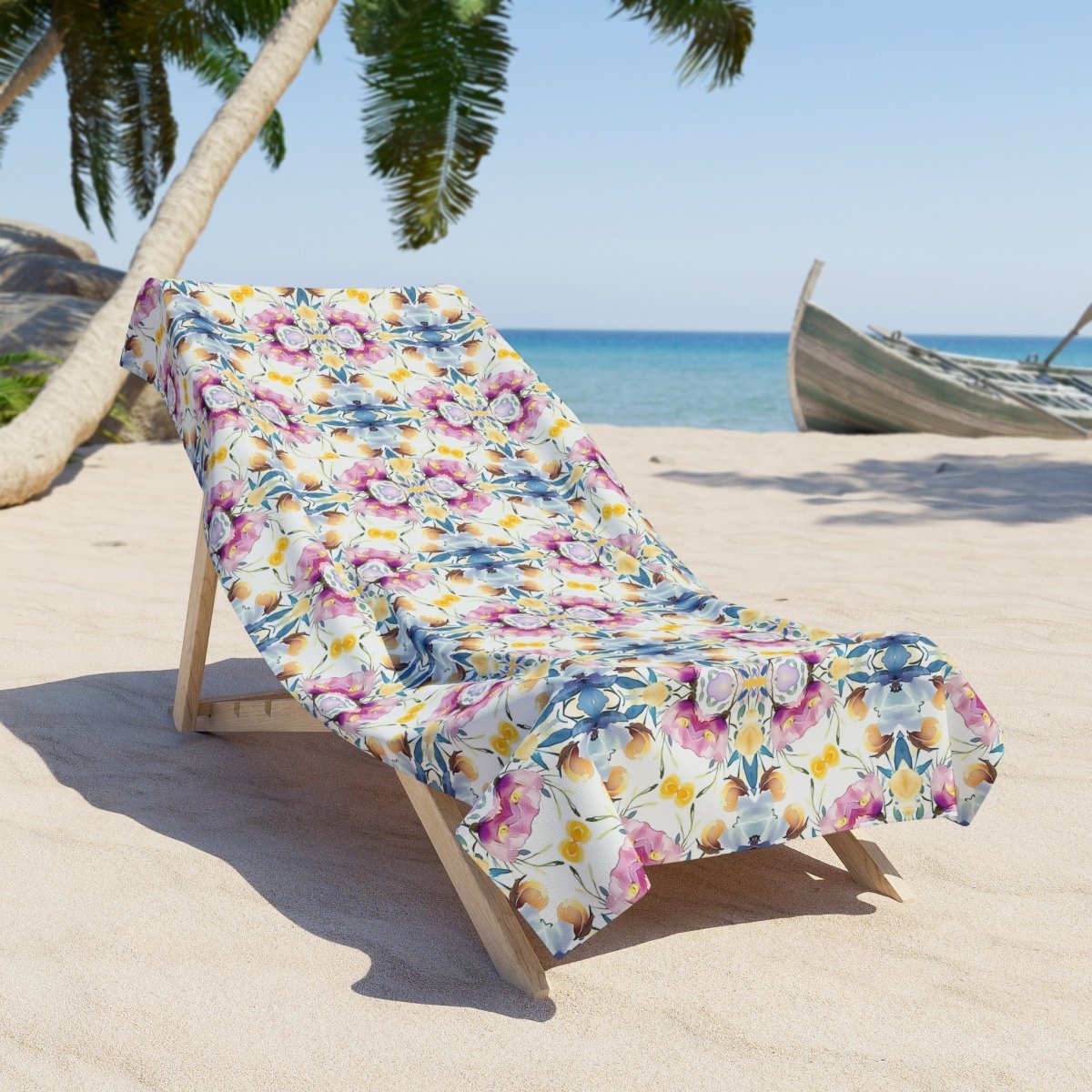 Aztec Floral Bows | Beach Towel - Beach Towel - Piccolo Fiore Prints