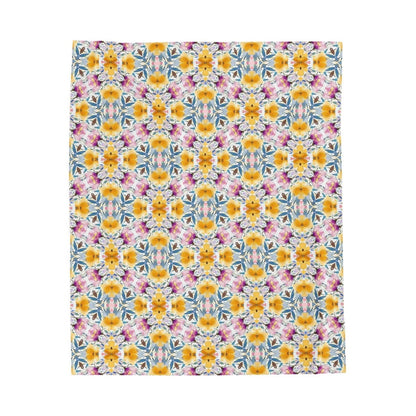Aztec Floral Damask | Minky Throw Blanket - Minky Throw Blanket - Piccolo Fiore Prints