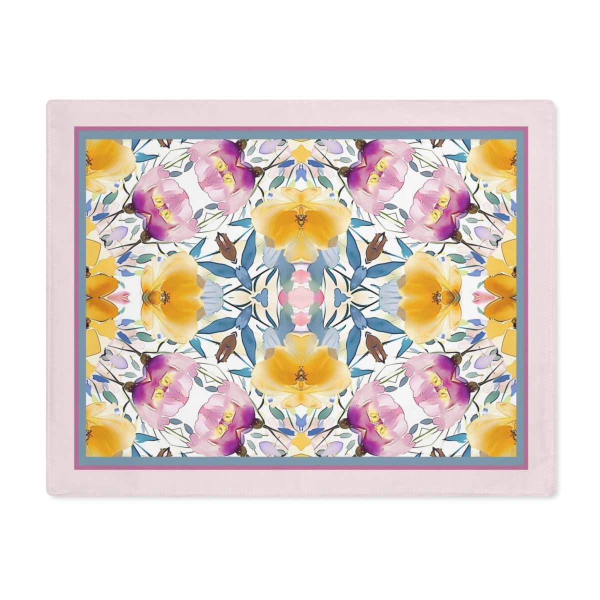 Aztec Floral Damask | Placemat - Cotton Twill Placemat - Piccolo Fiore Prints