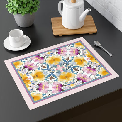 Aztec Floral Damask | Placemat - Cotton Twill Placemat - Piccolo Fiore Prints