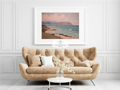 Beach, Mountains and Clouds | P422 - Single Art Prints - Piccolo Fiore Prints