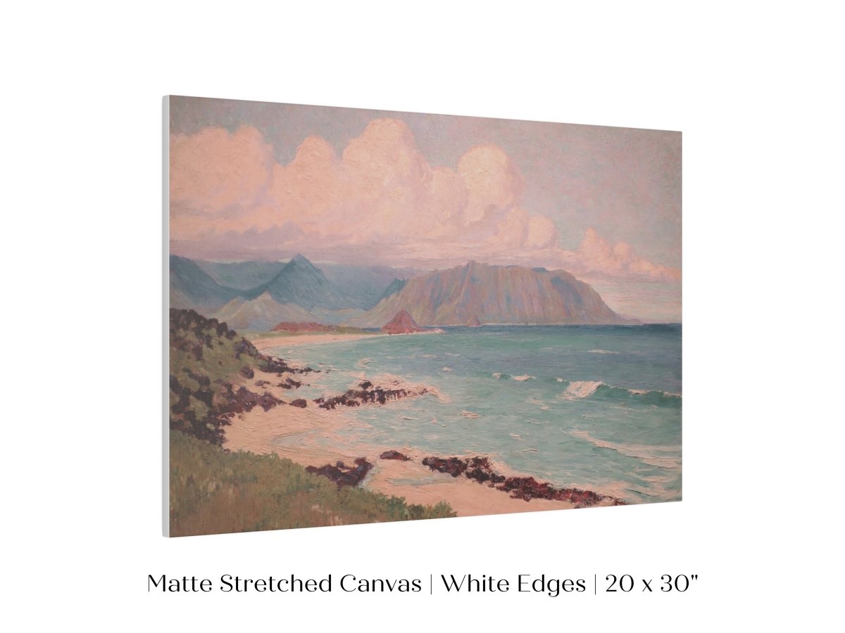 Beach, Mountains and Clouds | P422 - Single Art Prints - Piccolo Fiore Prints