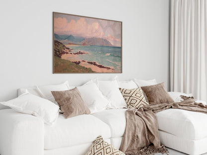 Beach, Mountains and Clouds | P422 - Single Art Prints - Piccolo Fiore Prints