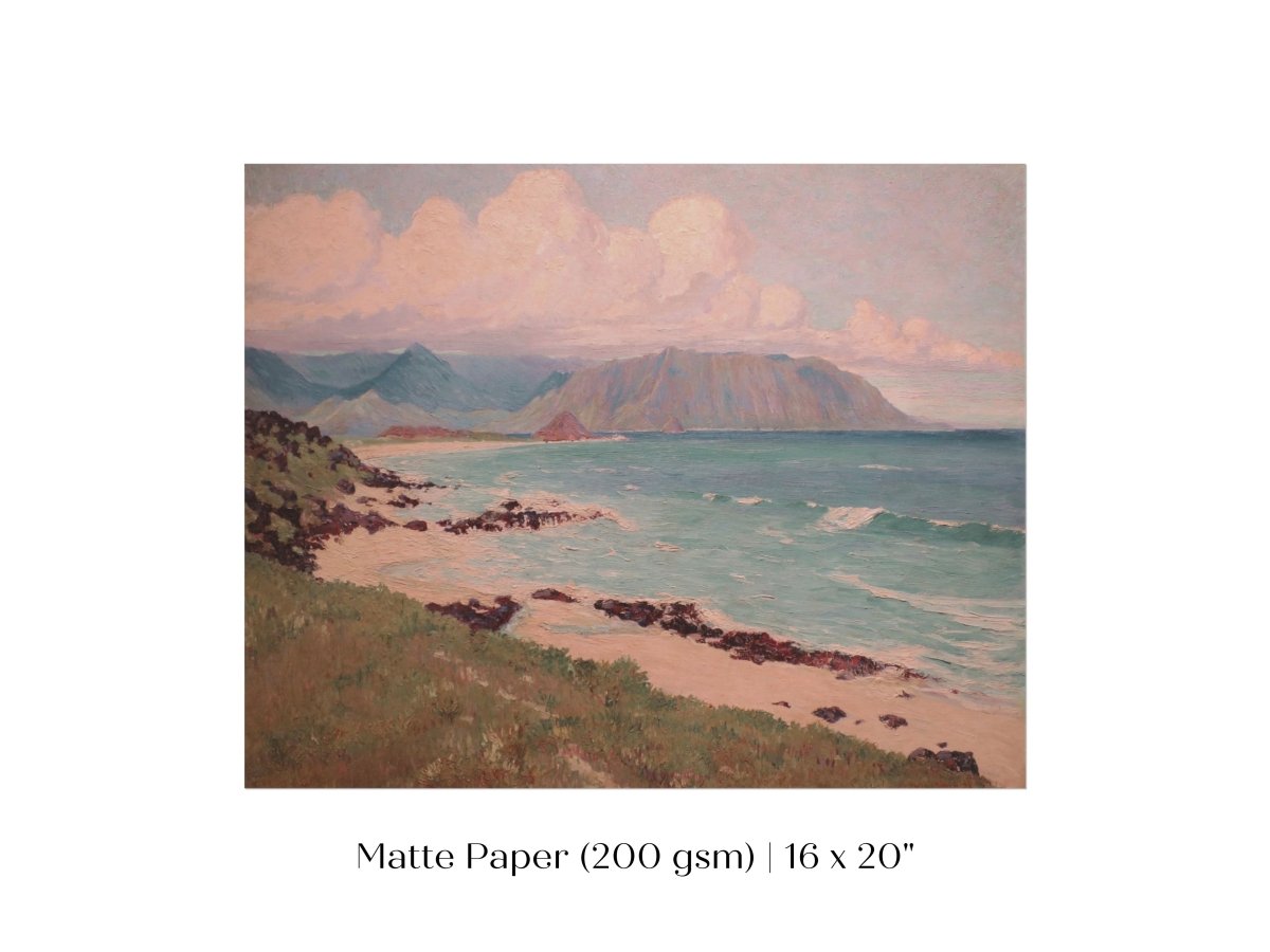 Beach, Mountains and Clouds | P422 - Single Art Prints - Piccolo Fiore Prints