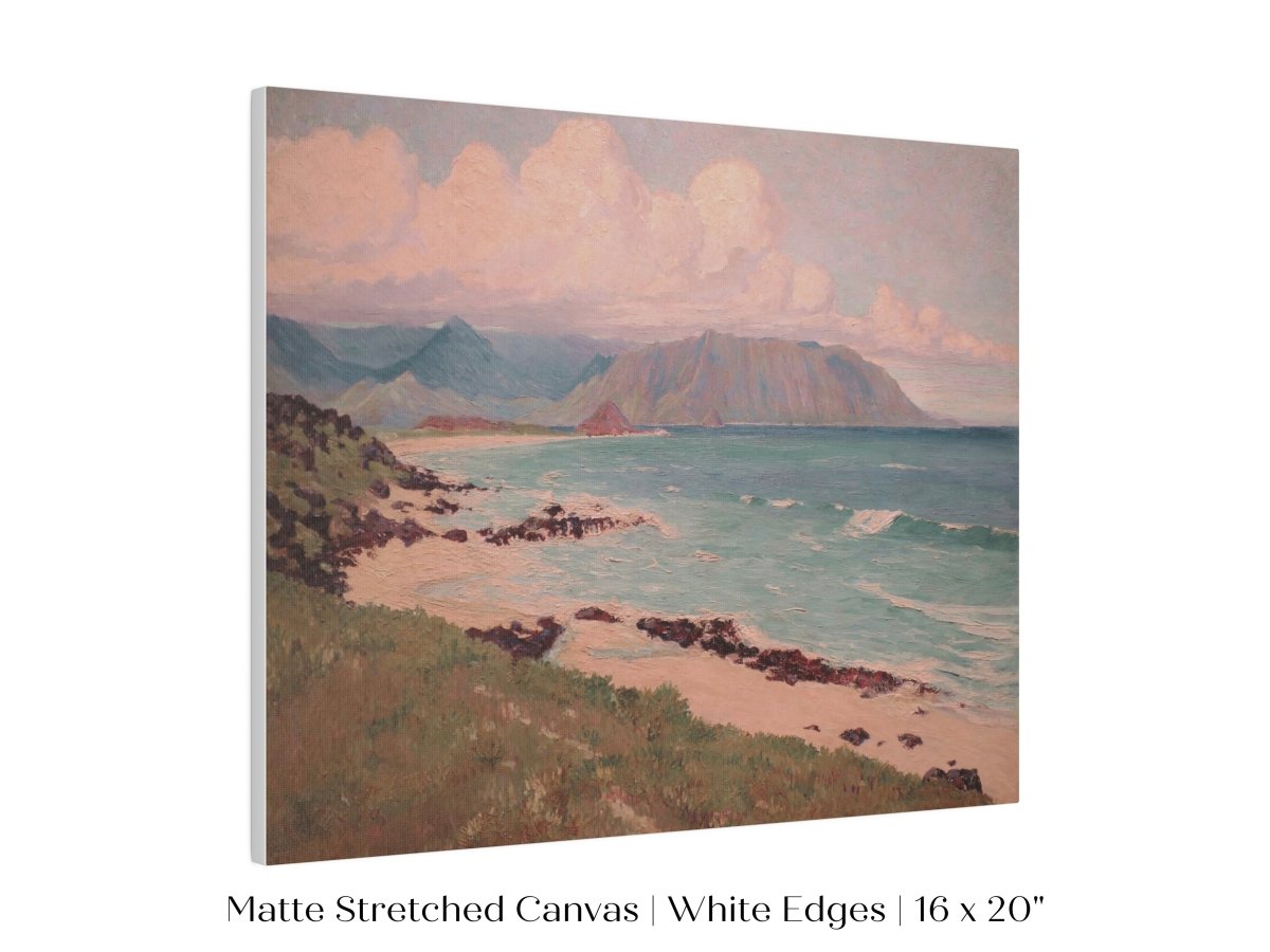 Beach, Mountains and Clouds | P422 - Single Art Prints - Piccolo Fiore Prints