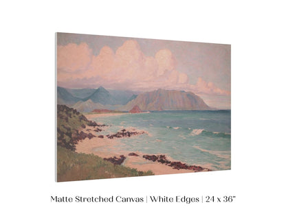 Beach, Mountains and Clouds | P422 - Single Art Prints - Piccolo Fiore Prints