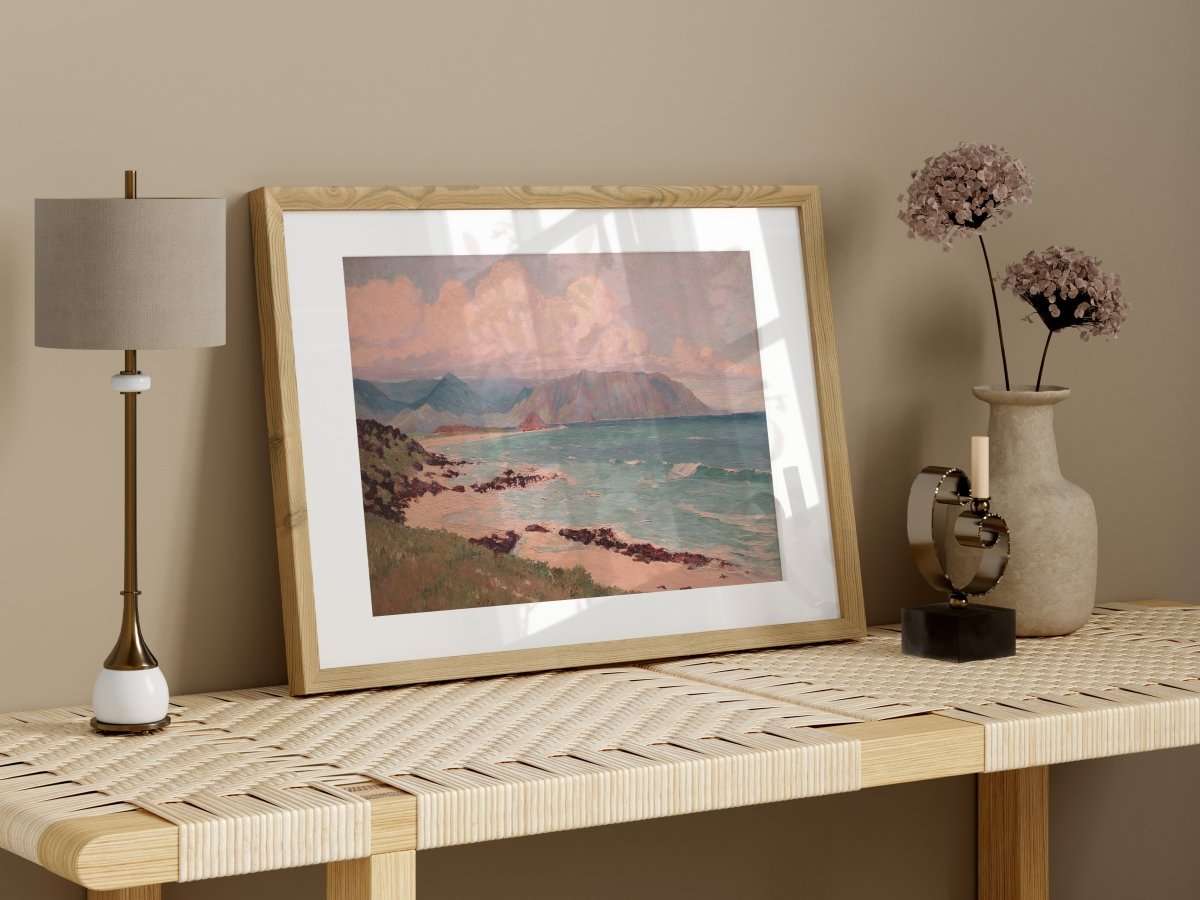 Beach, Mountains and Clouds | P422 - Single Art Prints - Piccolo Fiore Prints
