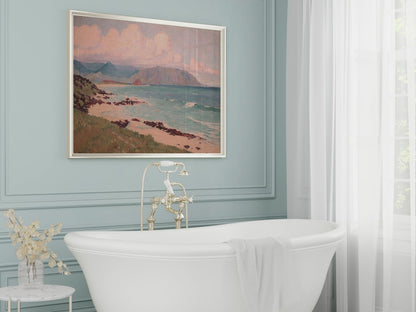 Beach, Mountains and Clouds | P422 - Single Art Prints - Piccolo Fiore Prints