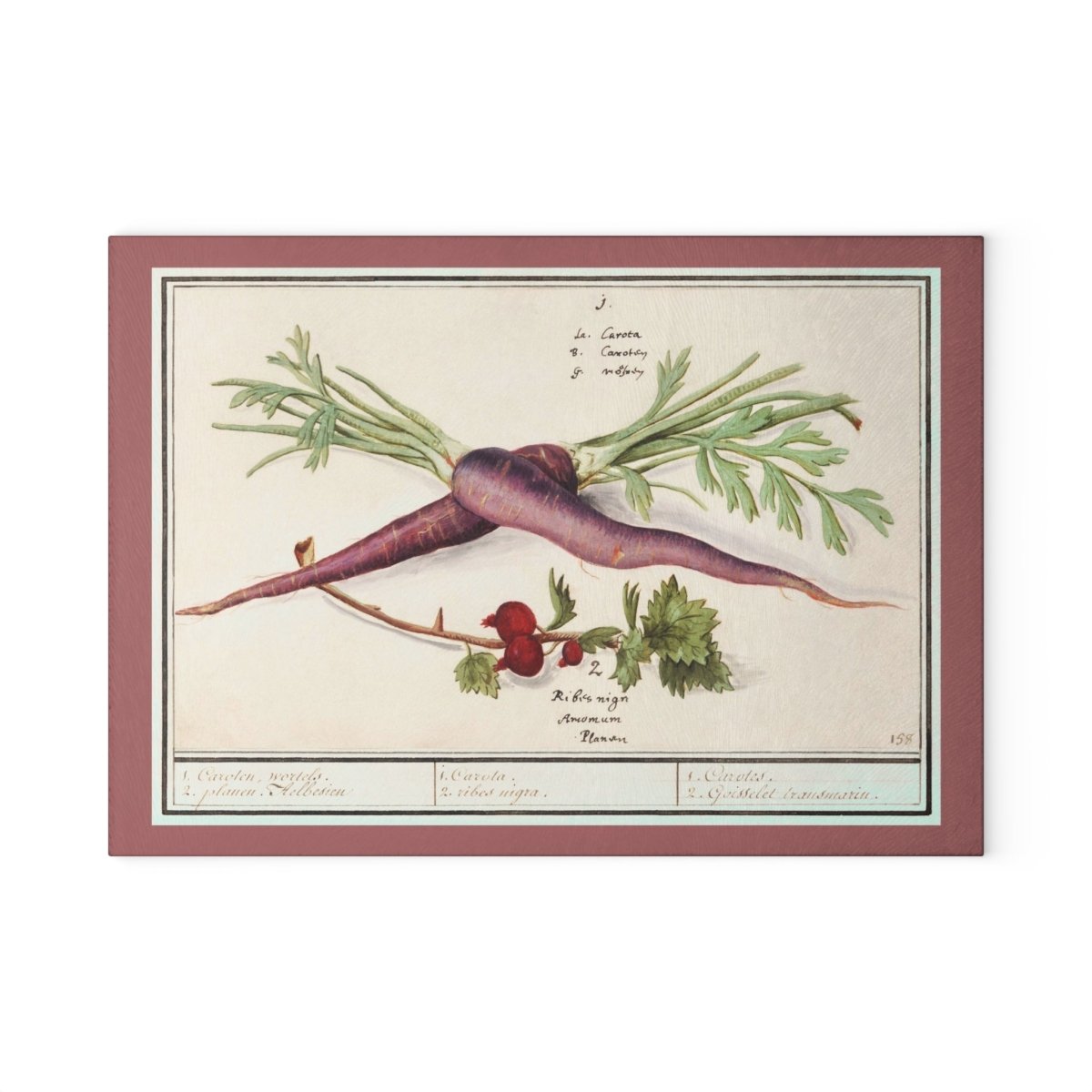 Beetroot | Glass Chopping Board - Glass Chopping Board - Piccolo Fiore Prints