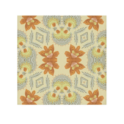 Bella Bouquet Damask in Soft Cream and Grey | Face Towel - Face Towel - Piccolo Fiore Prints