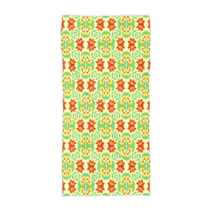 Bella Bouquet Floral Damask in Brightest Cream and Green | Beach Towel - Beach Towel - Piccolo Fiore Prints