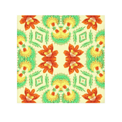 Bella Bouquet Floral Damask in Brightest Cream and Green | Face Towel - Face Towel - Piccolo Fiore Prints