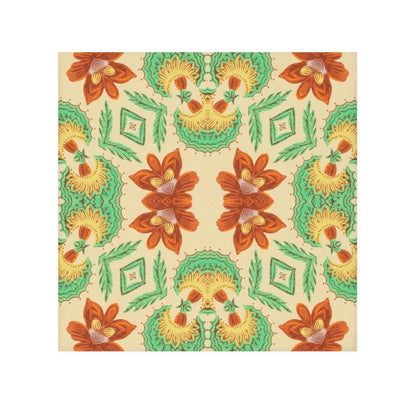 Bella Bouquet Floral Damask in Classic Cream and Green | Face Towel - Face Towel - Piccolo Fiore Prints