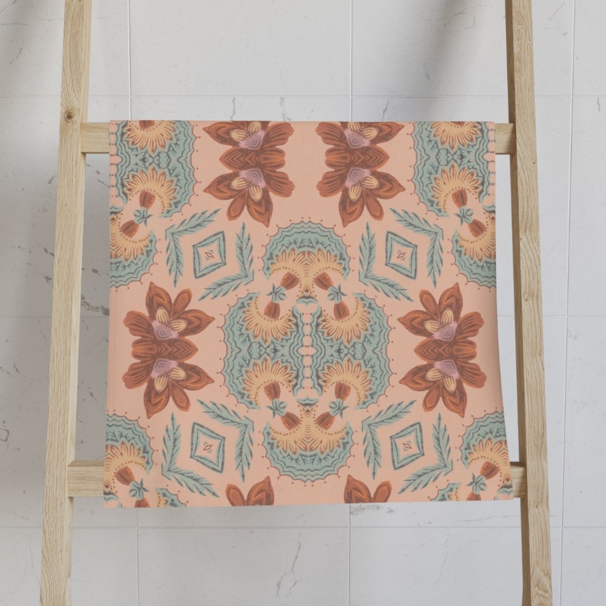 Bella Bouquet Floral Damask in Plaster Pink | Hand Towel - Hand Towel - Piccolo Fiore Prints