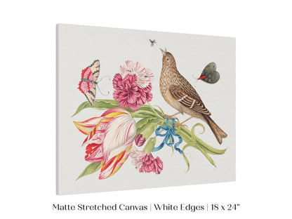 Bird, Butterfly and Flowers Illustration | P165 - Single Art Prints - Piccolo Fiore Prints