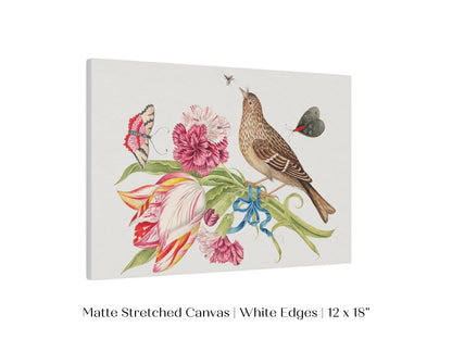 Bird, Butterfly and Flowers Illustration | P165 - Single Art Prints - Piccolo Fiore Prints