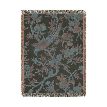 Birds and Fruit | Brightest Cream | Woven Blanket - Woven Blanket - Piccolo Fiore Prints