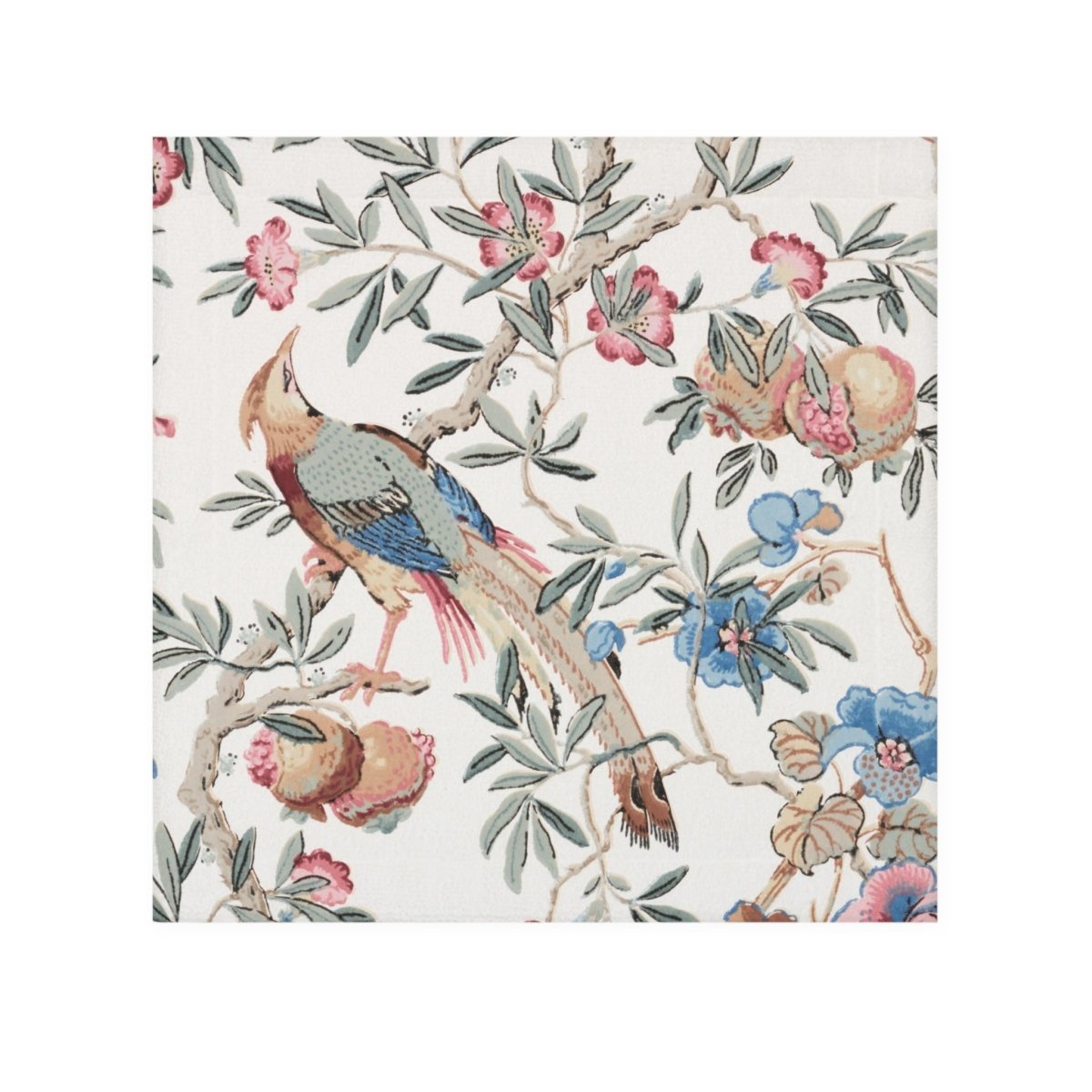 Birds and Fruit in Pastel | Face Towel - Face Towel - Piccolo Fiore Prints