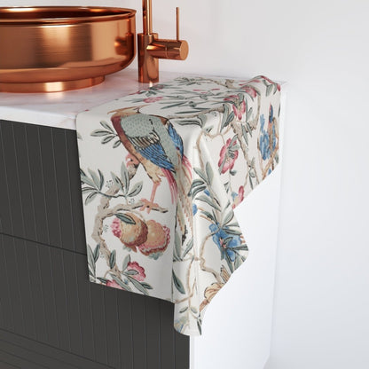Birds and Fruit in Pastel | Hand Towel - Hand Towel - Piccolo Fiore Prints