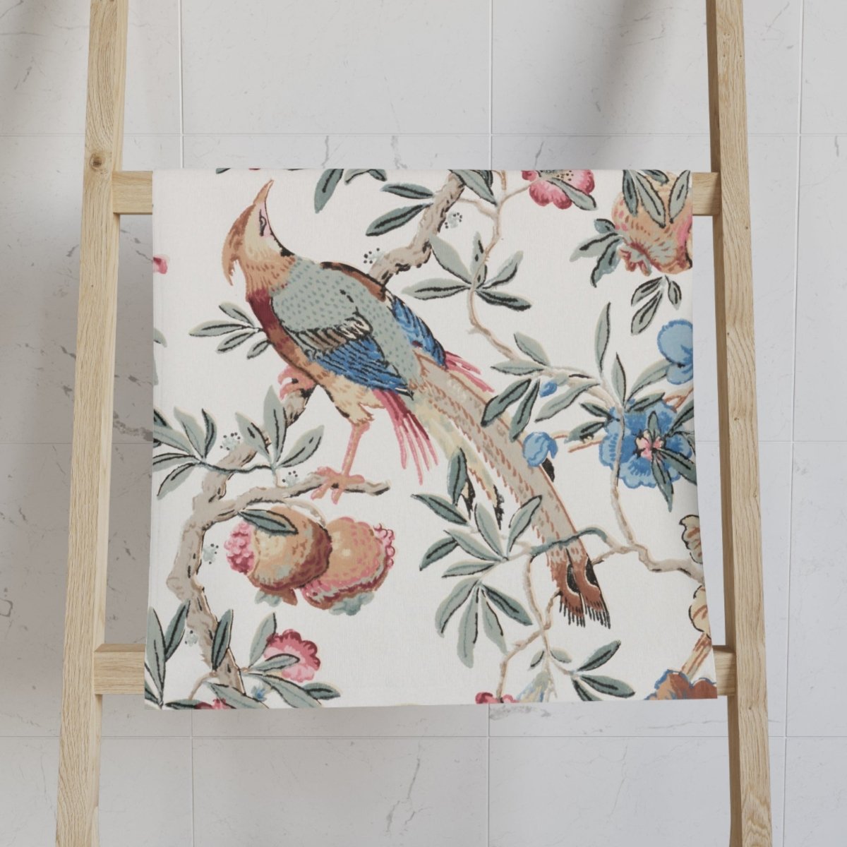 Birds and Fruit in Pastel | Hand Towel - Hand Towel - Piccolo Fiore Prints