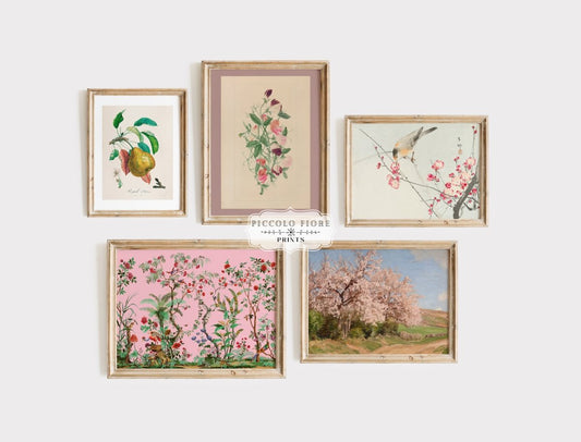 Birds, Flowers and Fruit | Gallery Wall Set | M8 - 2.8 - Gallery Wall Set - Piccolo Fiore Prints