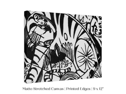 Black and White Abstract Tiger | P490 - Single Art Prints - Piccolo Fiore Prints