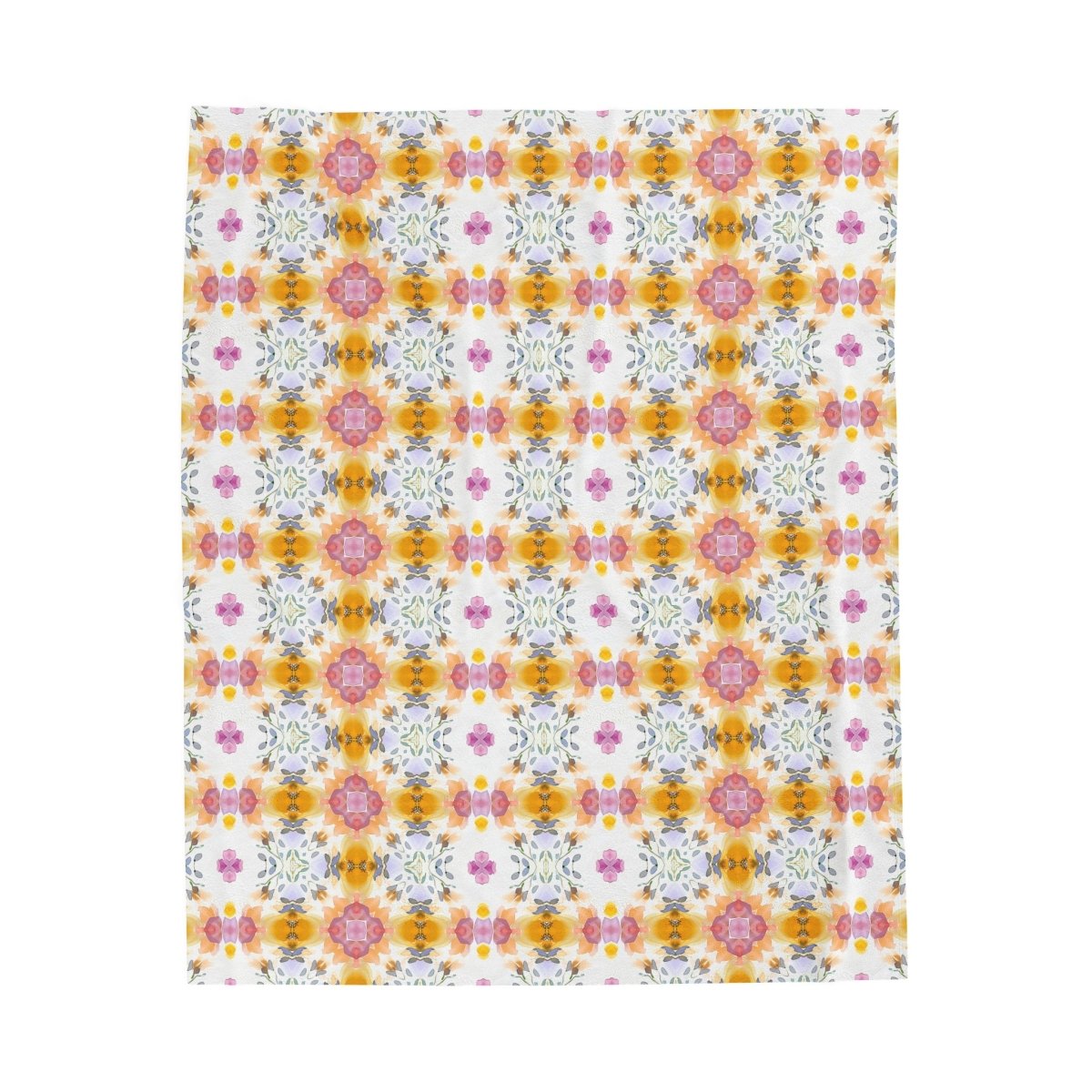 Blooming White | Minky Throw Blanket - Minky Throw Blanket - Piccolo Fiore Prints