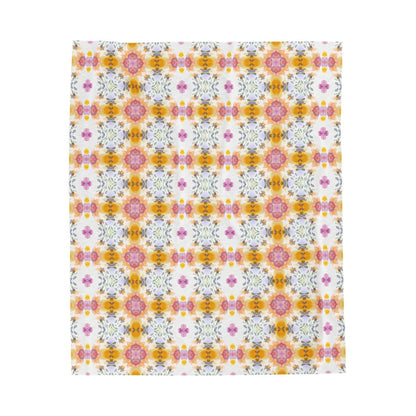 Blooming White | Minky Throw Blanket - Minky Throw Blanket - Piccolo Fiore Prints