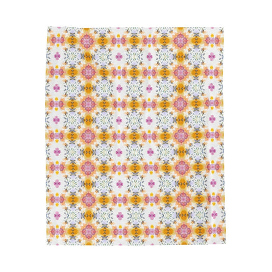 Blooming White | Minky Throw Blanket - Minky Throw Blanket - Piccolo Fiore Prints