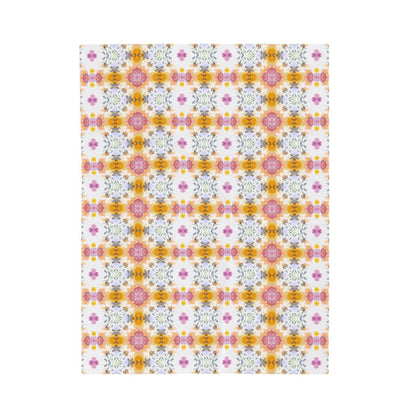 Blooming White | Minky Throw Blanket - Minky Throw Blanket - Piccolo Fiore Prints