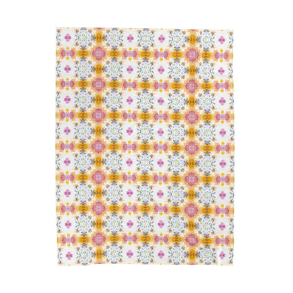 Blooming White | Minky Throw Blanket - Minky Throw Blanket - Piccolo Fiore Prints