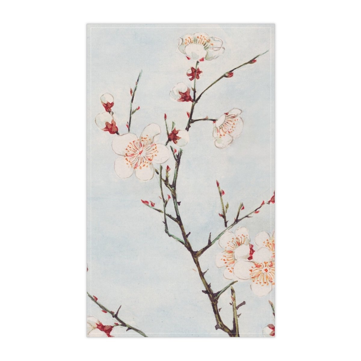 Blossoming Plum Branches | Tea Towel - Tea Towel - Piccolo Fiore Prints