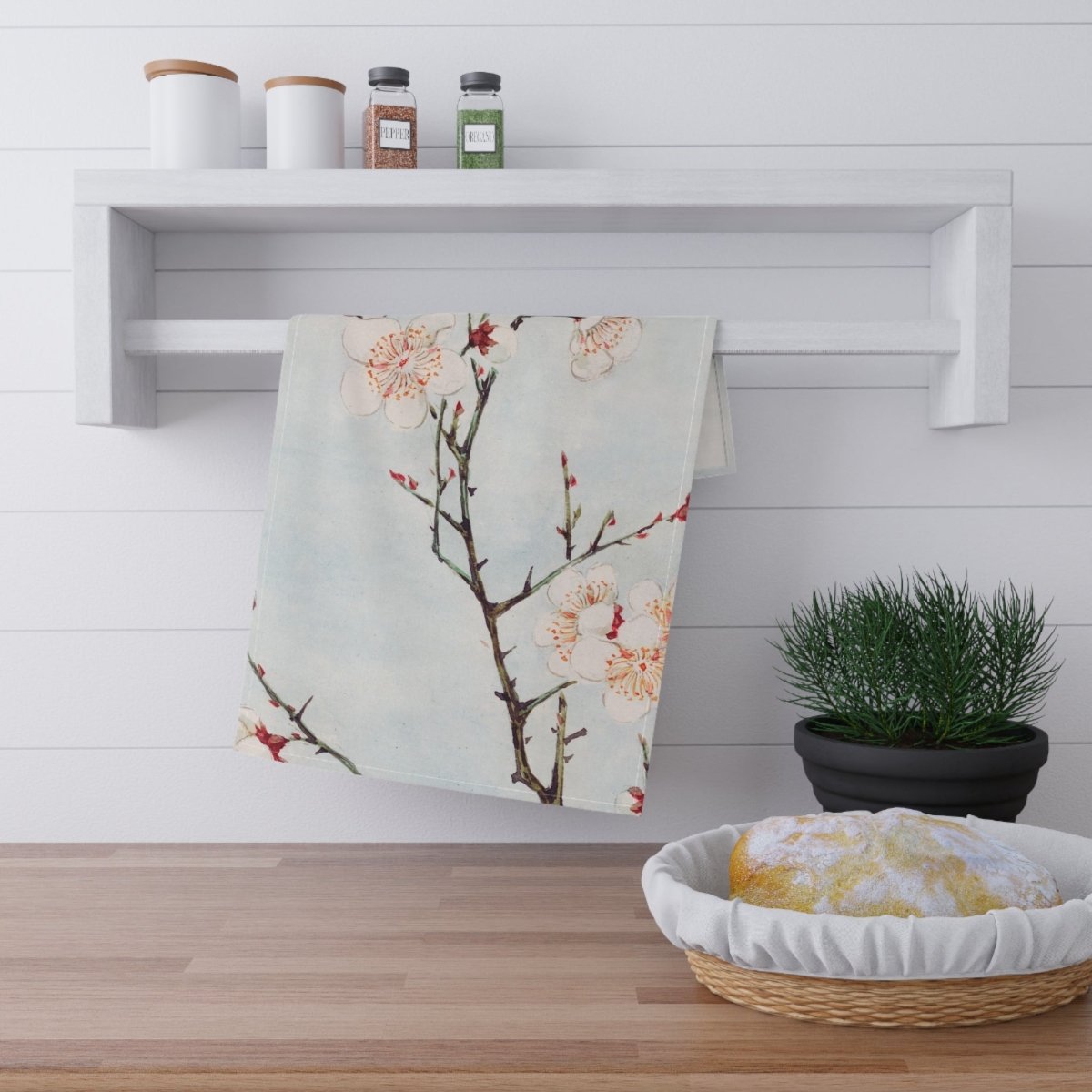 Blossoming Plum Branches | Tea Towel - Tea Towel - Piccolo Fiore Prints