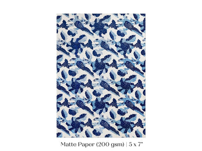 Blue Bird and Flower Quilt Print | P157 - Single Art Prints - Piccolo Fiore Prints