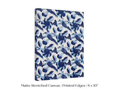 Blue Bird and Flower Quilt Print | P157 - Single Art Prints - Piccolo Fiore Prints