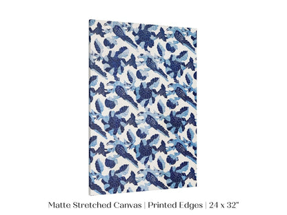Blue Bird and Flower Quilt Print | P157 - Single Art Prints - Piccolo Fiore Prints