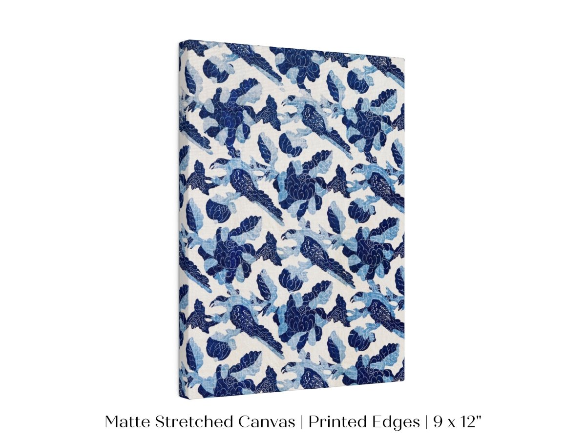 Blue Bird and Flower Quilt Print | P157 - Single Art Prints - Piccolo Fiore Prints