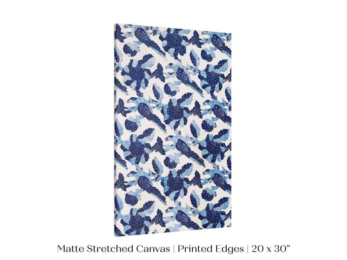 Blue Bird and Flower Quilt Print | P157 - Single Art Prints - Piccolo Fiore Prints