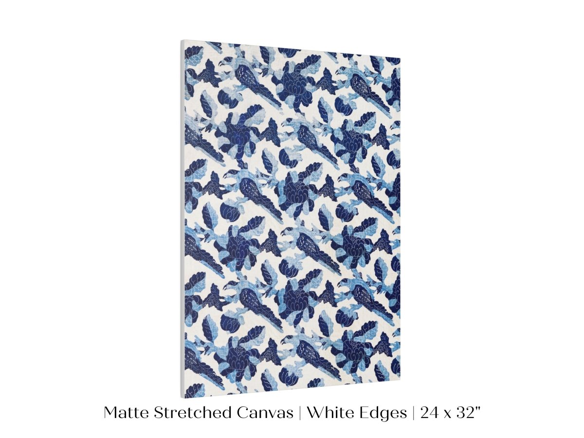 Blue Bird and Flower Quilt Print | P157 - Single Art Prints - Piccolo Fiore Prints