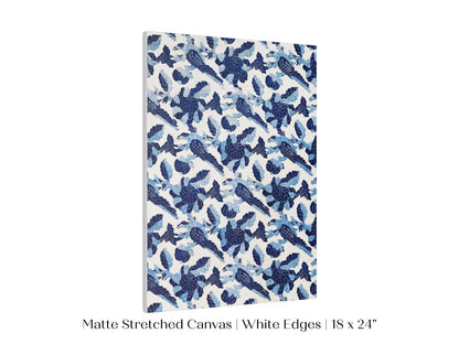 Blue Bird and Flower Quilt Print | P157 - Single Art Prints - Piccolo Fiore Prints