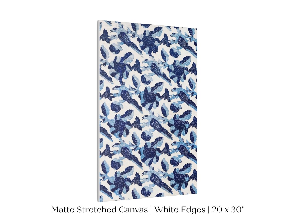Blue Bird and Flower Quilt Print | P157 - Single Art Prints - Piccolo Fiore Prints